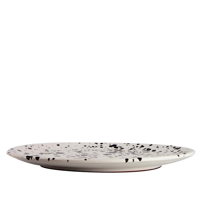 Gebaksbordje wit zwarte spetters Smammriato 16,5cm - Kleine borden - Enza Fasano