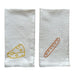 Geborduurde servetten Cheese & Baguette 45x45cm (set van 2) - Servetten - Studio Noticed