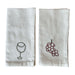 Geborduurde servetten Wine & Grapes 45x45cm (set van 2) - Servetten - Studio Noticed