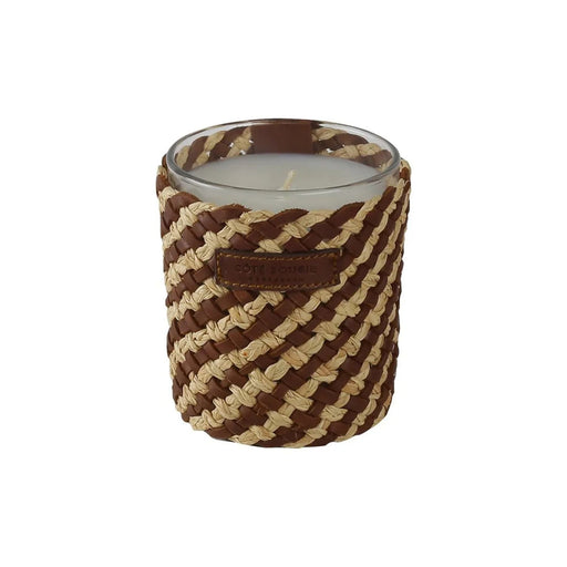 Geurkaars Bougie Raphia Cuir Noria Small - Kaarsen - Côté Bougie