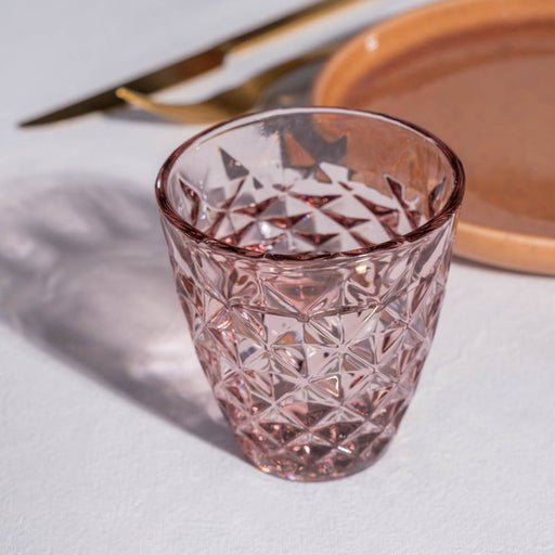 Glas 27cl roze Prisma (set van 4) - Waterglazen - SP Collection