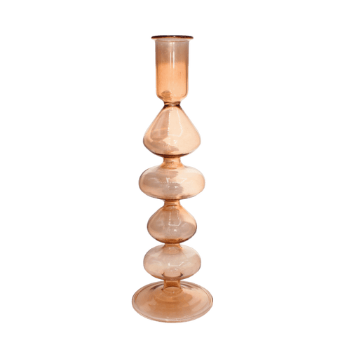Glass candlestick coral À la - FOODIES IN HEELS