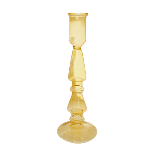 Glass candlestick mustard À la - FOODIES IN HEELS
