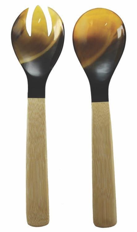 Horn and bamboo salad cutlery Be Home - - FOODIES IN HEELS