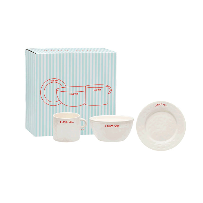 I Love You Breakfast cadeauset - Kleine borden - Anna + Nina