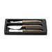 Innovation Line kaasmessen eikenhout in zwart houten tray (set van 3) - Kaasmessensets - Laguiole Style de Vie