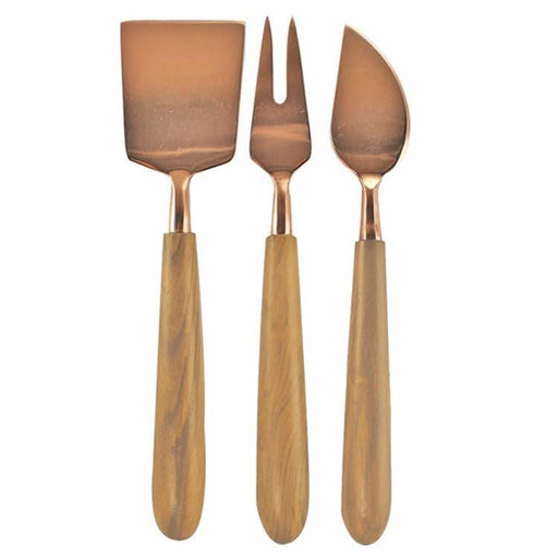 Cheese knife set copper and wood Be Home - - FOODIES IN HEELS