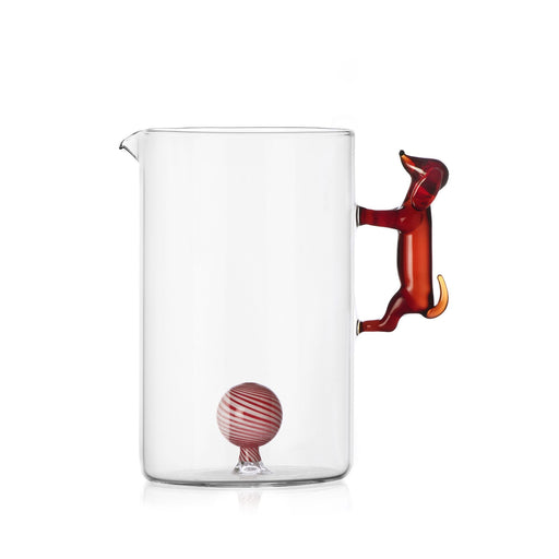 Karaf Basset Hound met bal 1L - Karaffen glas - Ichendorf Milano
