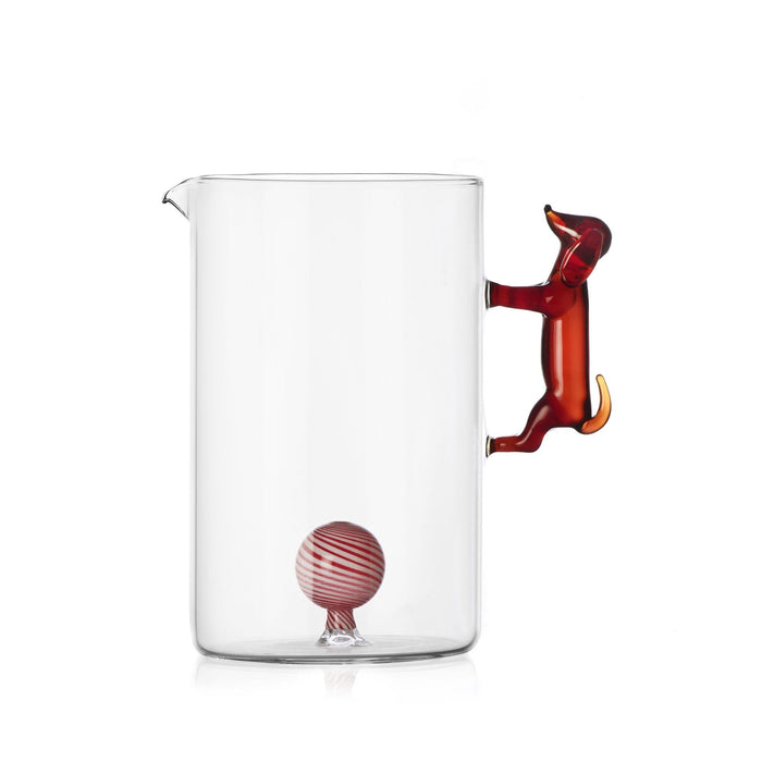 Karaf Basset Hound met bal 1L - Karaffen glas - Ichendorf Milano