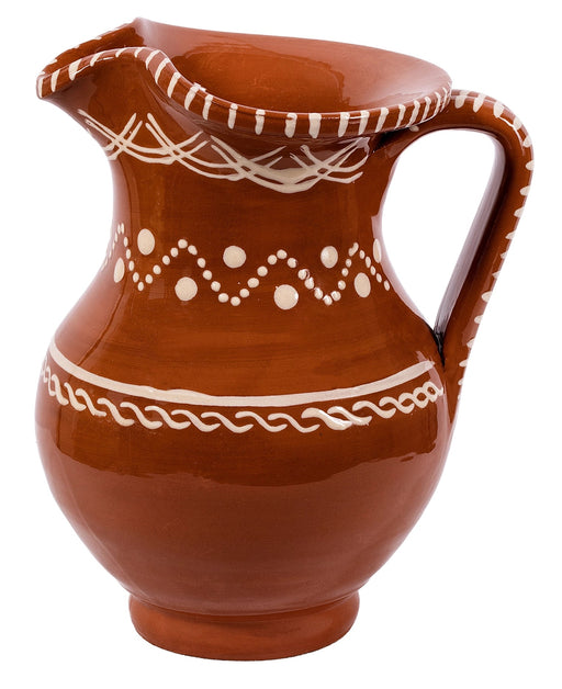 Karaf Infusa terracotta wit beschilderd 24cm - Karaffen - Socerâmica