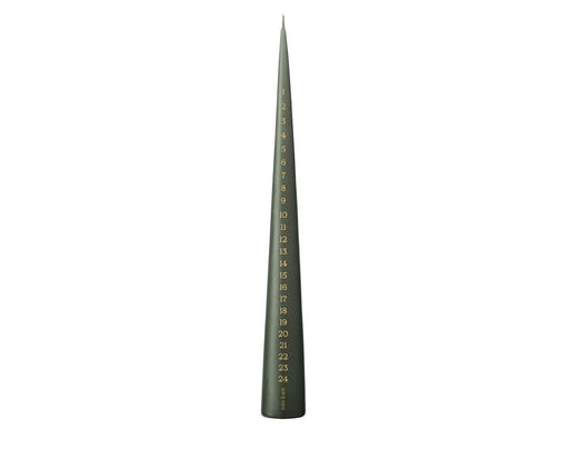 Kegelkaars kalender 37cm green soil - Kaarsen - Ester & Erik