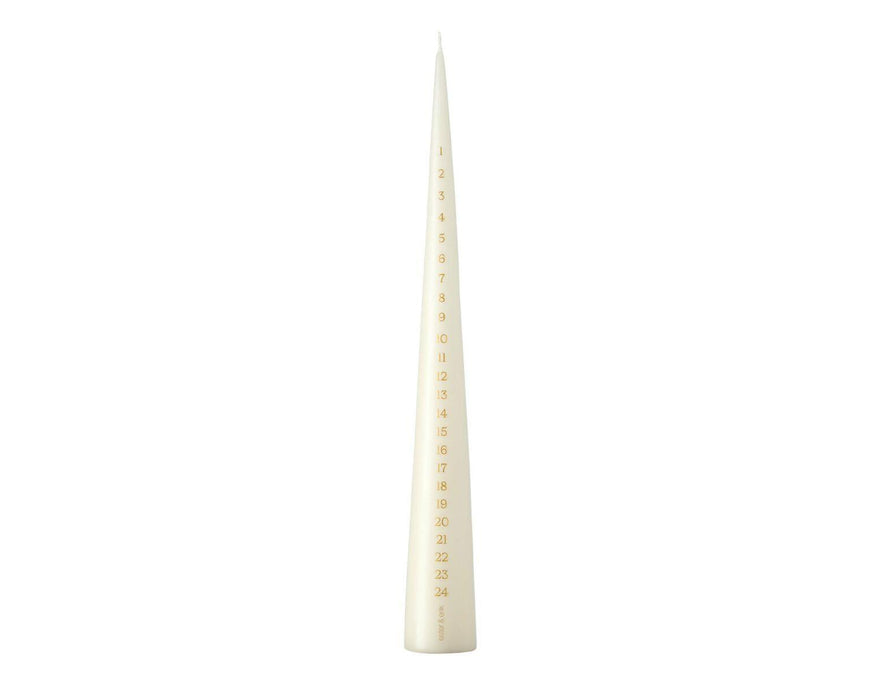 Kegelkaars kalender 37cm ivory Ester & Erik - FOODIES IN HEELS