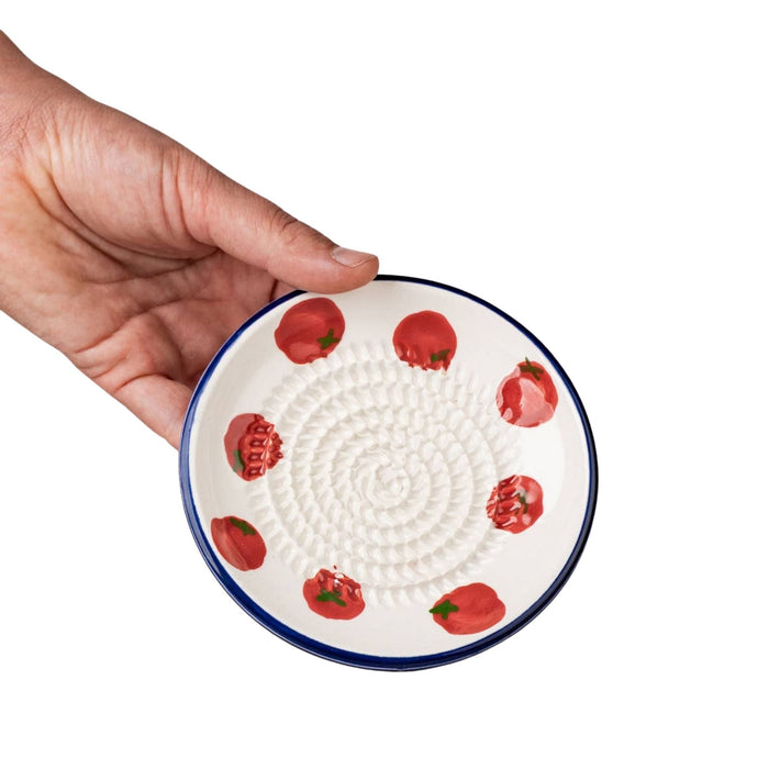 Keramische knoflookrasp - Klein blauw-wit - Pomodoro - Schalen - Alfar Tierra Cocida