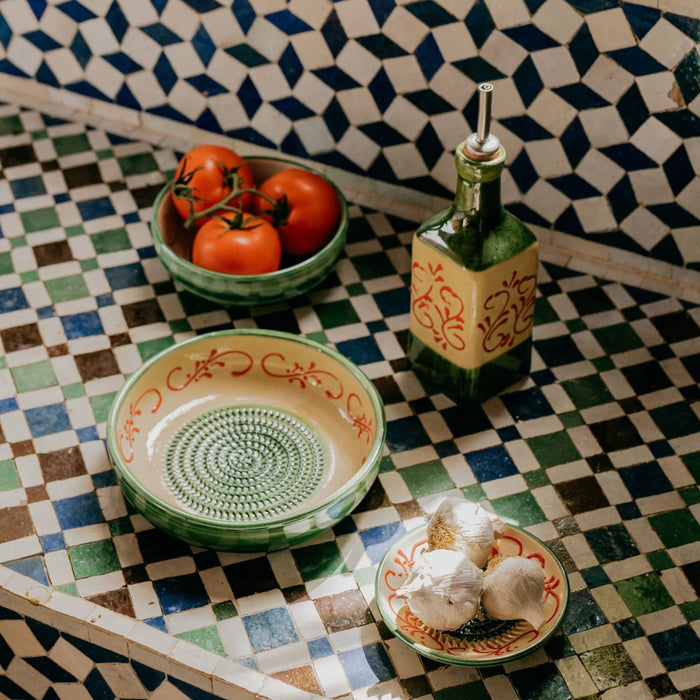 Keramische oliedispenser – traditioneel Spaans - Groen Alhambra - Schalen - Alfar Tierra Cocida