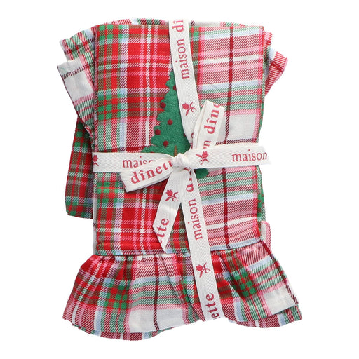 Keukenhanddoek Angèle Red 50x70 cm (set van 2) - Keukenhanddoeken - Maison Dinette