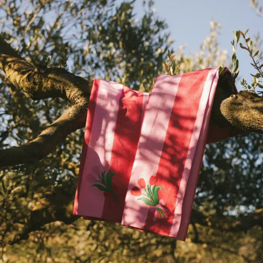 Keukenhanddoek Lucette Red 50x70 cm (set van 2) - Keukenhanddoeken - Maison Dinette