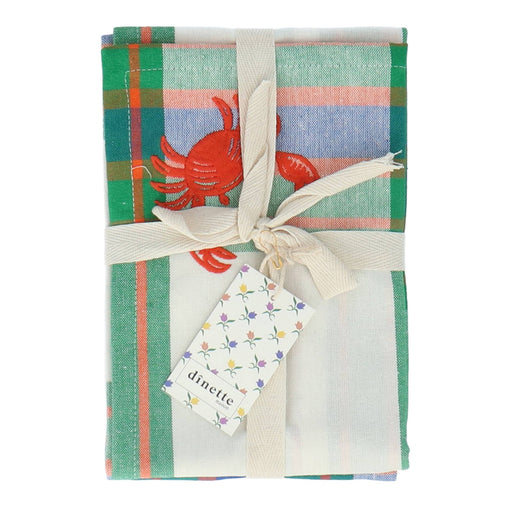 Keukenhanddoek Octave Green 50x70 cm (set van 2) - Keukenhanddoeken - Maison Dinette