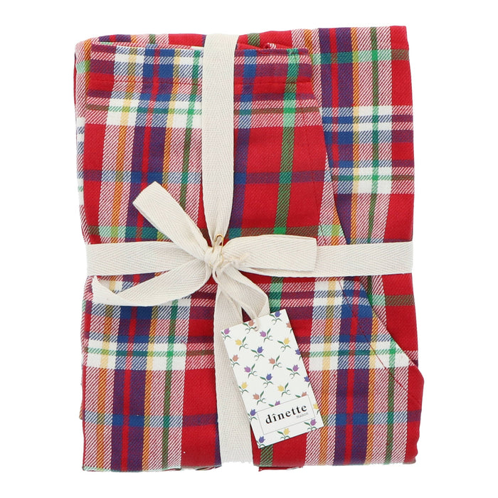 Keukenschort Inverness Red 75x85cm - Schorten - Maison Dinette