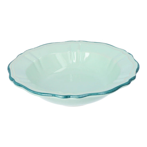 Kom Baccellato Acquamarine met Emerald rand 19cm - Kommen - Enza Fasano
