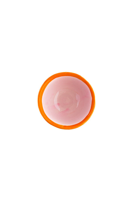 Kom Inez Pink & Orange Line 15cm - Kommen - Val Pottery