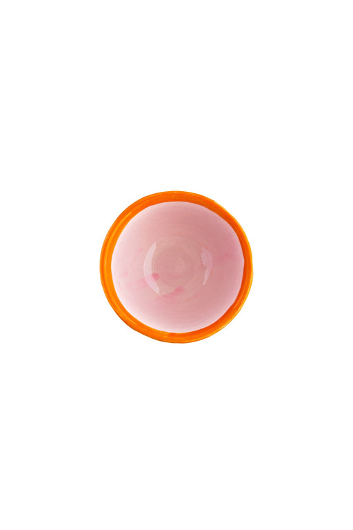 Kom Inez Pink & Orange Line 15cm - Kommen - Val Pottery