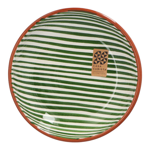 Schale mit schmalem Streifenmuster dunkelgrün 15cm Casa Cubista - FOODIES IN HEELS