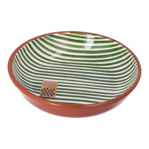 Bowl with narrow stripe pattern dark green 15cm Casa Cubista - FOODIES IN HEELS