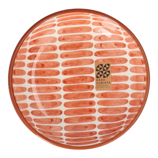 Bowl with stripe pattern terracotta 15cm Casa Cubista - FOODIES IN HEELS