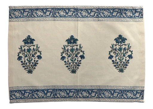 Kundan cotton placemats blue 47.5x32.5cm(set of 4) Fabindia - -. FOODIES IN HEELS