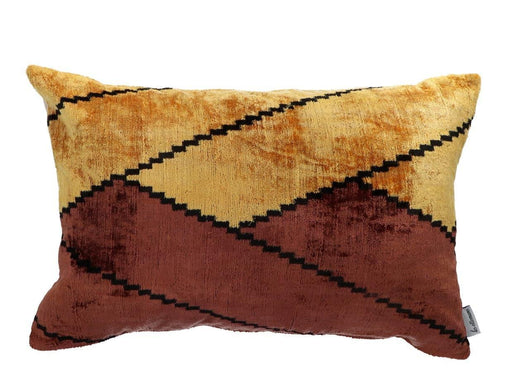 Pillowcase one-sided printed brown yellow 40x60cm Les Ottomans - -. FOODIES IN HEELS