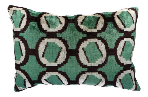 Pillowcase one-sided printed green beige 40x60cm Les Ottomans - -. FOODIES IN HEELS