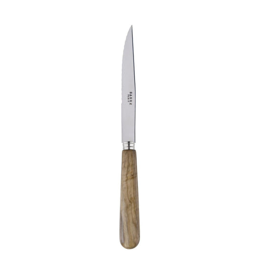 Lavandou steak knife olive wood 23cm Sabre - -. FOODIES IN HEELS