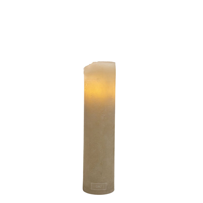 LED-kaars Regular L Sabbia (7cm doorsnede, 28cm hoogte) - Kaarsen - Ciro