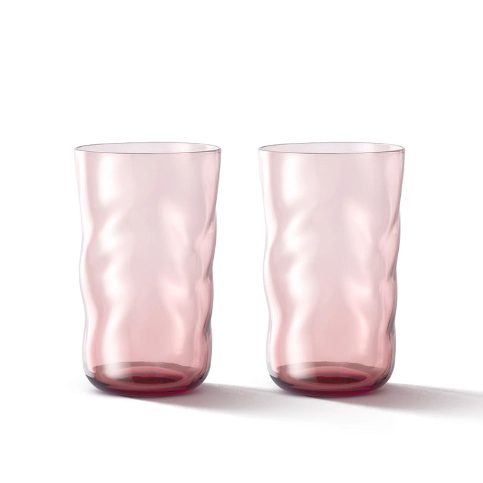 Longdrink waterglazen Swirl Silt (set van 2) - Waterglazen - Paveau