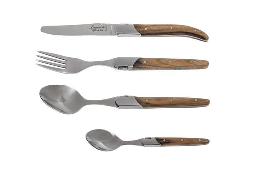 Luxury Line Couvert bestekset 16 - delig olijfhout in luxe kist - Bestek - Laguiole Style de Vie
