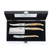 Luxury Line kaasmessenset eikenhout Stonewash in luxe kist (set van 3) - Kaasmessensets - Laguiole Style de Vie