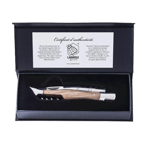 Luxury Line zakmes olijfhout in luxe kist - Keukenaccessoires - Laguiole Style de Vie