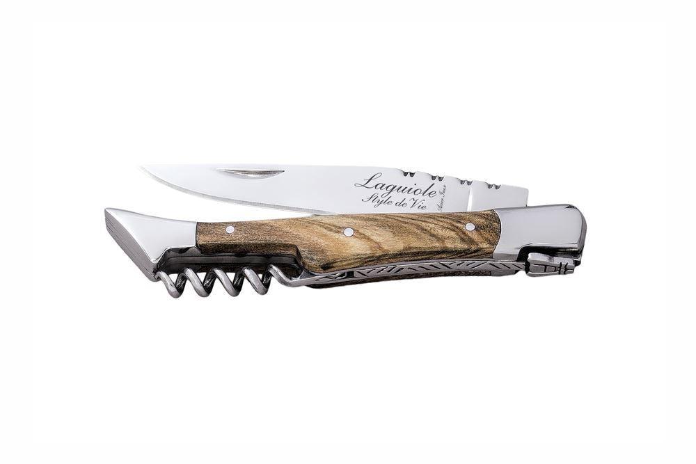 Luxury Line zakmes olijfhout in luxe kist - Keukenaccessoires - Laguiole Style de Vie