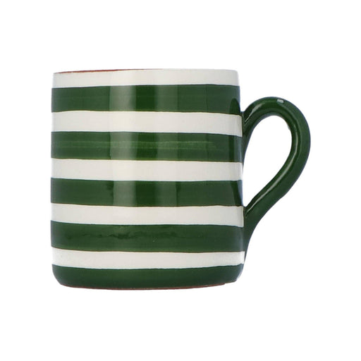 Mug horizontal stripe dark green (set of 2) Casa Cubista - -. FOODIES IN HEELS