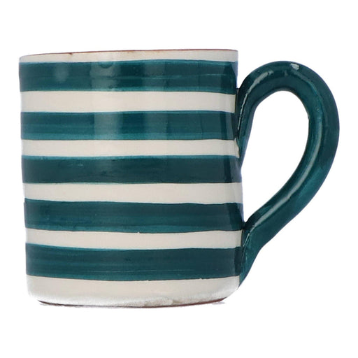 Mug horizontal stripe teal (set of 2) Casa Cubista - -. FOODIES IN HEELS