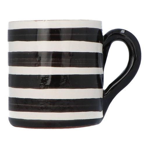 Mug horizontal stripe black (set of 2) Casa Cubista - -. FOODIES IN HEELS