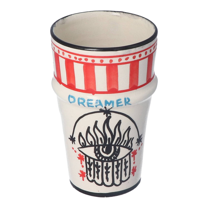 Mok Latte Circus Eye Red & White 13cm - Mokken - Dreamer Collectives