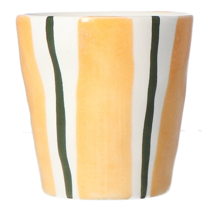Mok Lungo Coffee Linear Ochre 8,5cm - Mokken - Duro Ceramics