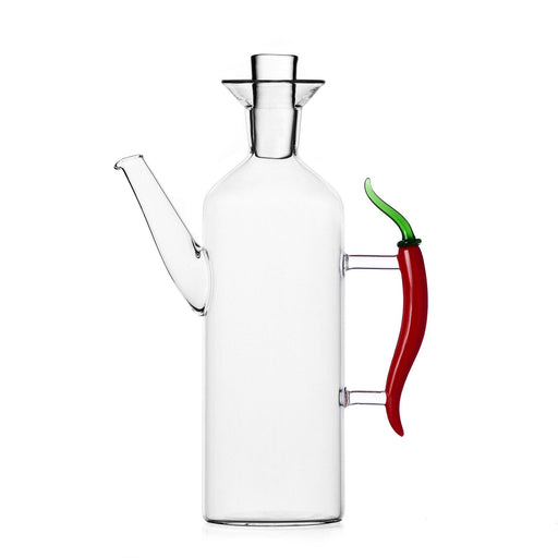 Olijfoliefles met handvat Chilli Pepper 0,65L - Olie/azijn flessen - Ichendorf Milano