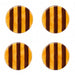 Onderzetters Artisano Amber & Brown Stripes (set van 4) - Onderzetters - Cavari Atelier