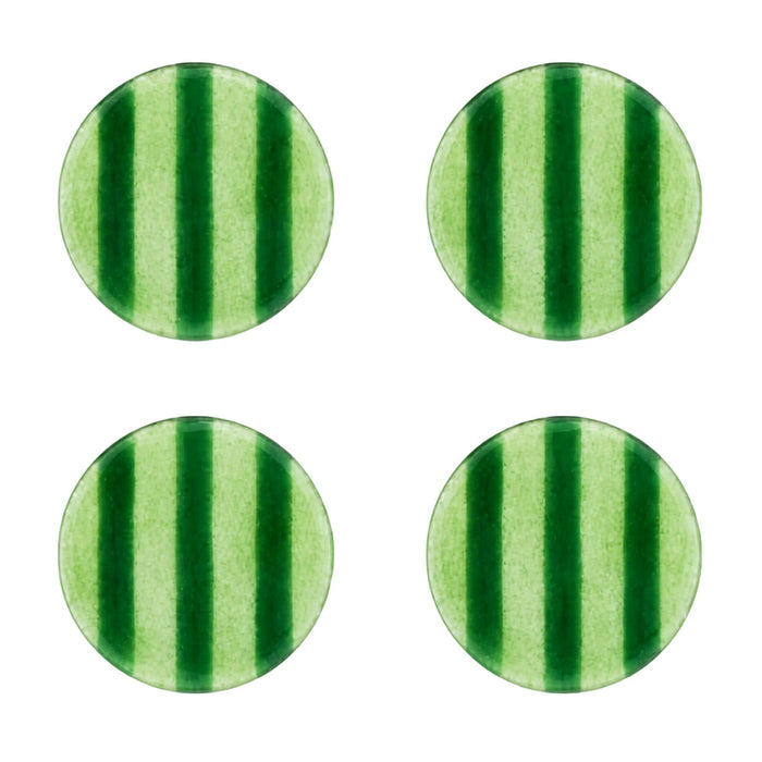 Onderzetters Artisano Green Stripes (set van 4) - Onderzetters - Cavari Atelier