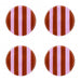 Onderzetters Artisano Magenta Stripes (set van 4) - Onderzetters - Cavari Atelier