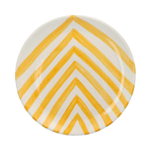 Breakfast plate with chevron pattern yellow 23cm Casa Cubista - FOODIES IN HEELS