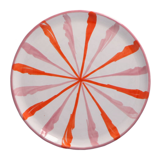 Ontbijtbord PXLL roze met oranje 22cm - Kleine borden - Lenta Living