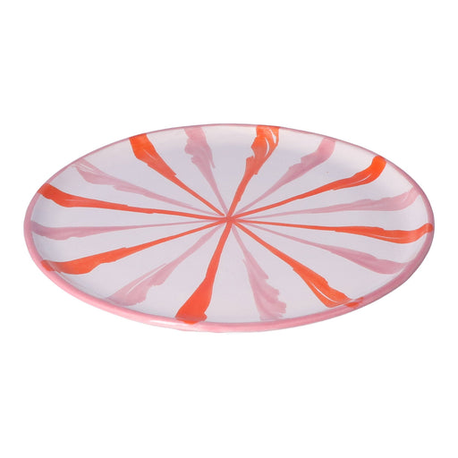 Ontbijtbord PXLL roze met oranje 22cm - Kleine borden - Lenta Living